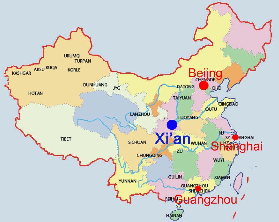 Location, Xi’An, China, Zhejiang China, Xian China Sights