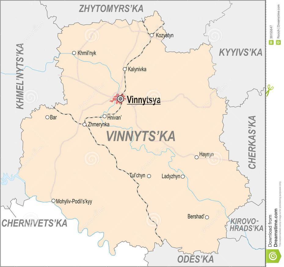 Map Of Vinnytsia Oblast Stock Vector. Illustration Of Vinnitskaya …, Vinnytsia, Ukraine, Vinnitsa Ukraine, Chernivtsi Ukraine