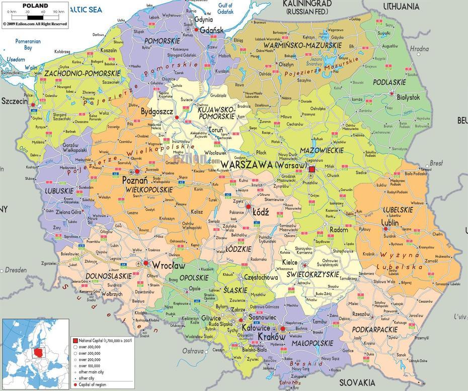 Maps Of Poland | Detailed Map Of Poland In English | Tourist Map Of …, Śrem, Poland, Sremska Mitrovica  Serbia, Fruška  Gora