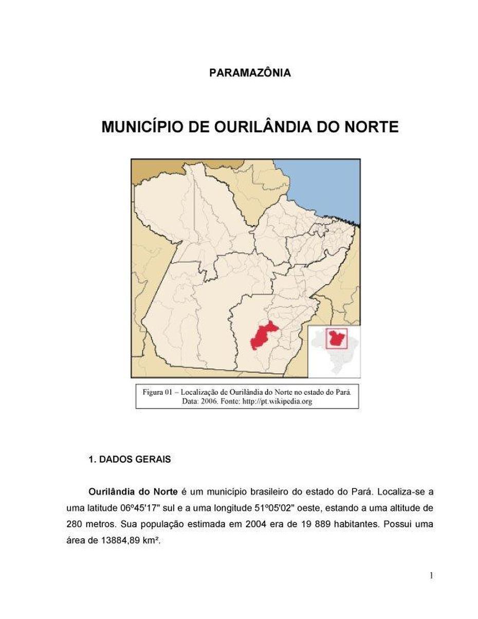 Ourilandia-No-Norte+Atualizado-01, Ourilândia Do Norte, Brazil, Norte De Espana A, Camino Del Norte