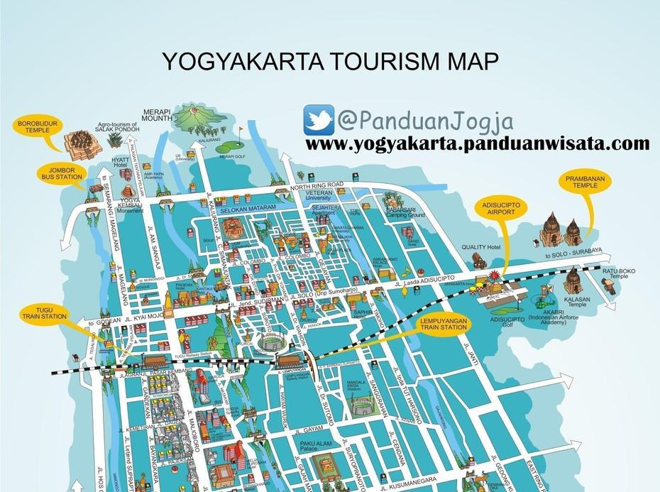 Peta Lengkap Indonesia: Yogyakarta Tourism Map, Yogyakarta, Indonesia, Yogyakarta City, Jogja