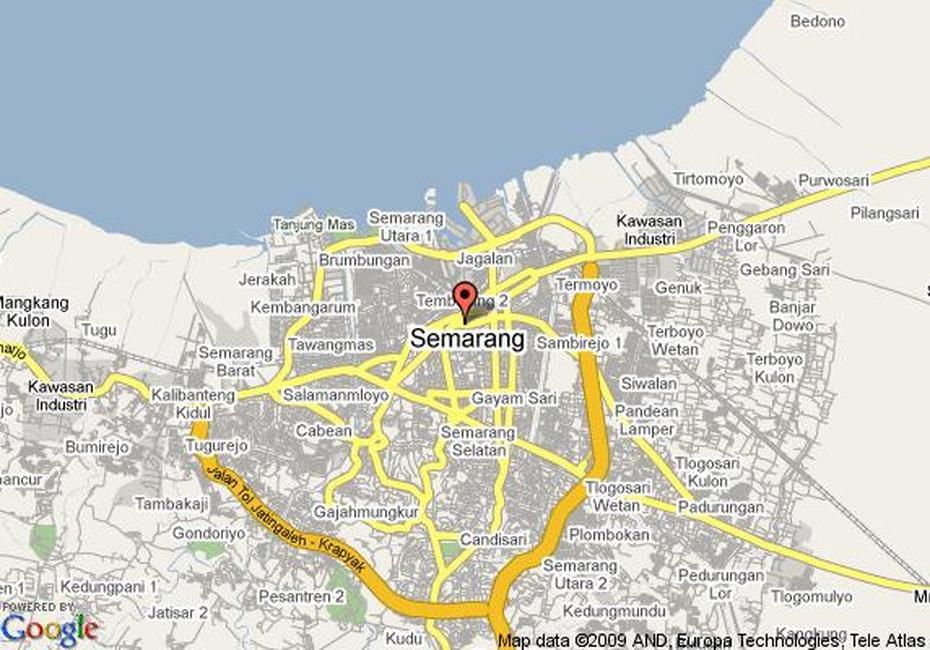 Semarang Map, Semarang, Indonesia, Java Island Indonesia, Malang Indonesia