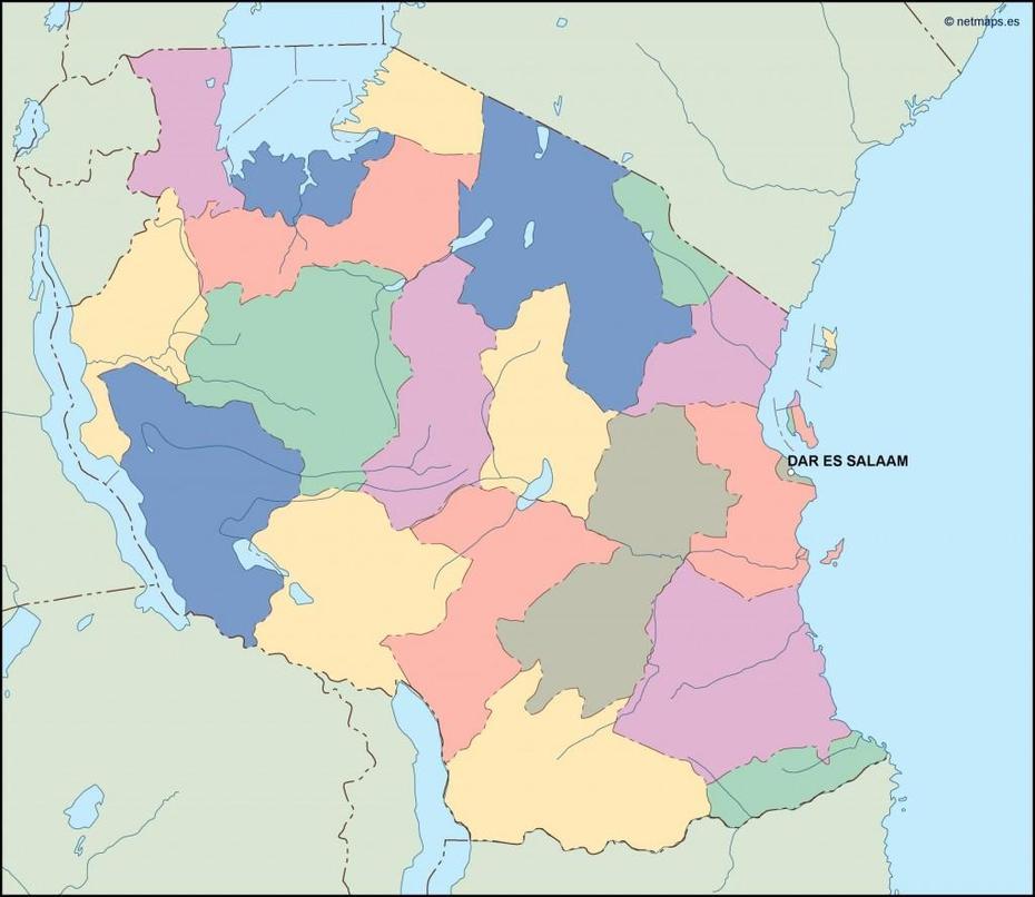 Tanzania Vector Map. Vector Eps Maps | Order And Download Tanzania …, Mlimba, Tanzania, Iringa, Moshi Tanzania