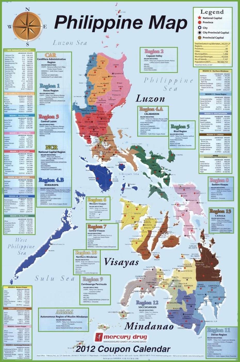 Administrative Divisions Map Of Philippines, Dapa, Philippines, Surigao  City, Siargao  Island