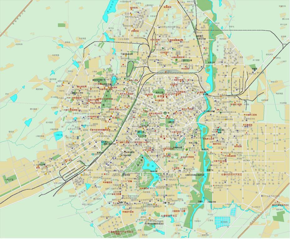 Changchun Map, Changchun, China, Wenzhou China, Guizhou  Of China