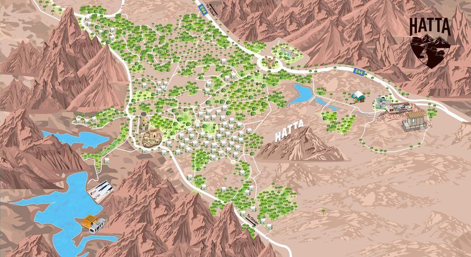 Hatta Touristic Interactive Map, Hatta, India, Hatta Pools, Hatta Camping