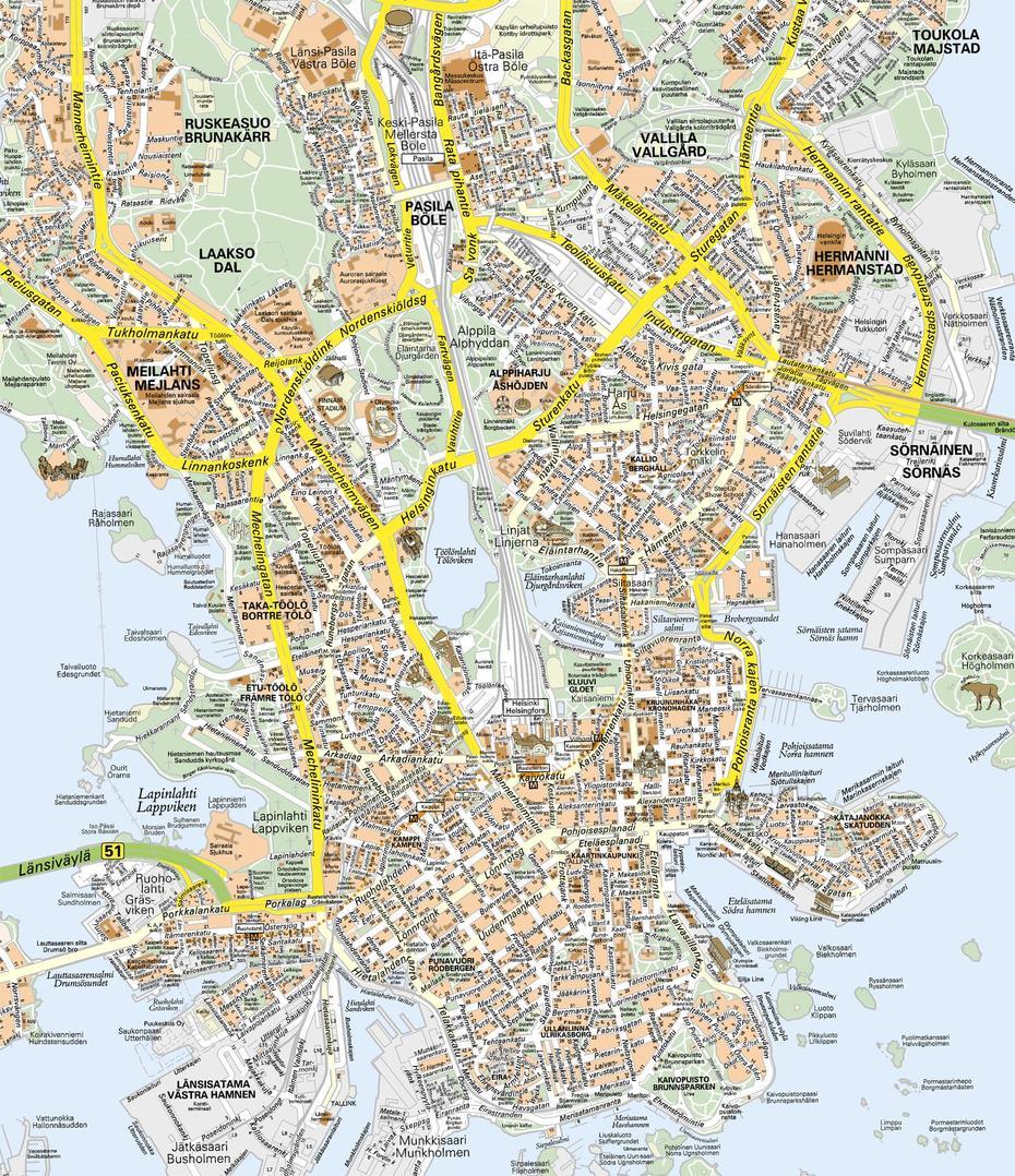 Helsinki Map – Detailed City And Metro Maps Of Helsinki For Download …, Helsinki, Finland, Sweden Finland, Helsinki City