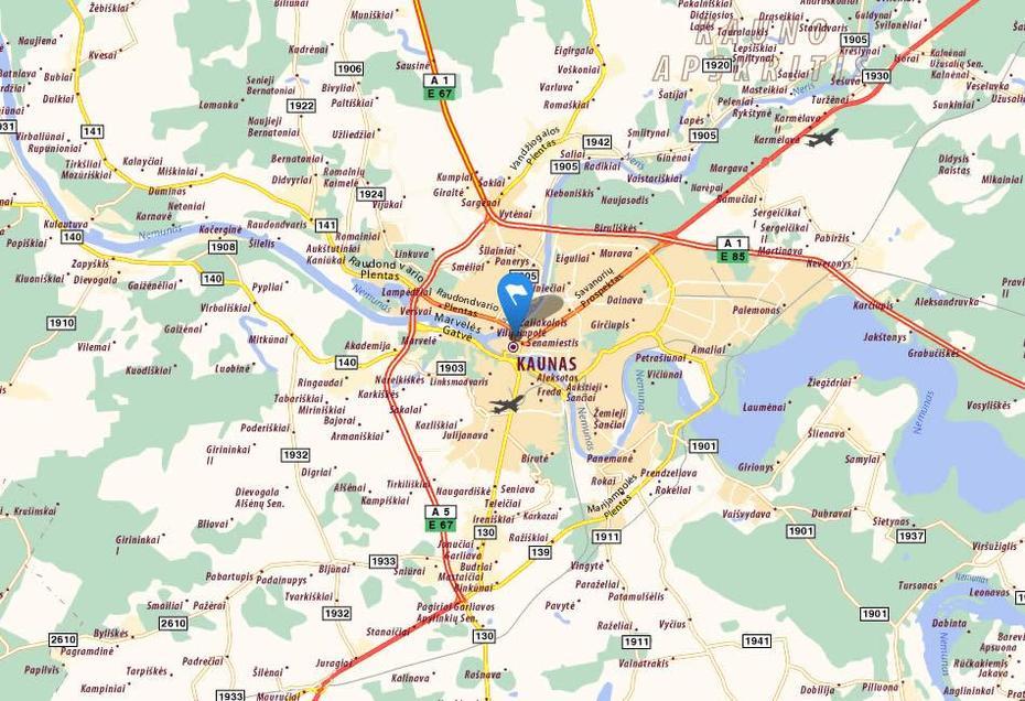 Kaunas Map, Kaunas, Lithuania, Kovno, Lithuania Russia