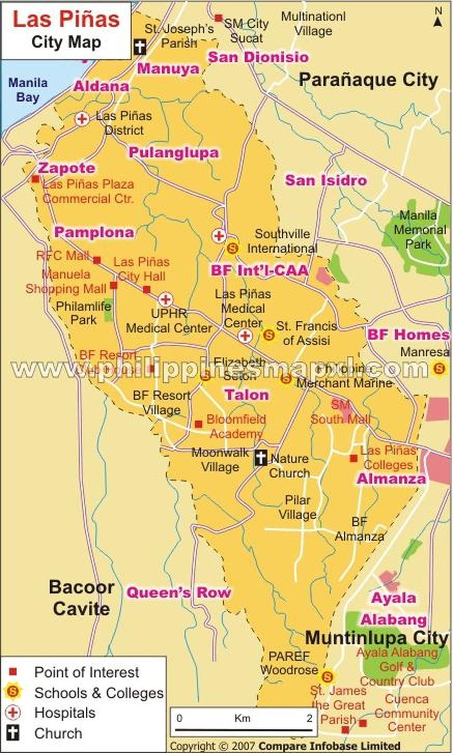 Las Pinas Map, Las Piñas City, Philippines, Alabang Philippines, Antipolo City Philippines