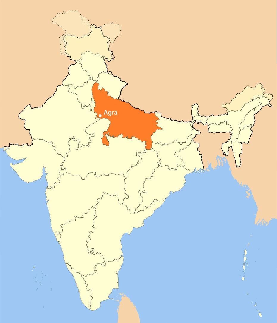 Location Map Of Agra – Mapsof, Sāgwāra, India, India  Graphic, Goa