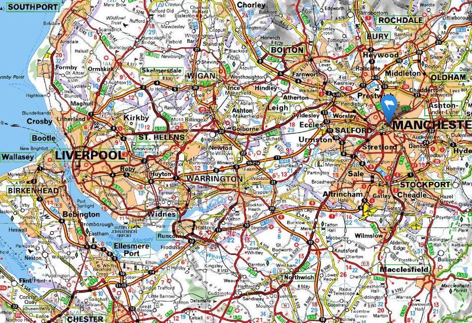 Manchester Map, Manchester, United Kingdom, Salford Uk, Manchester London