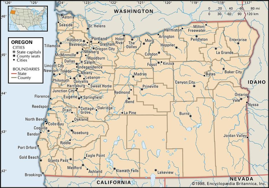 Of Oregon State Cities, Oregon Us, Capital, Oregon City, United States