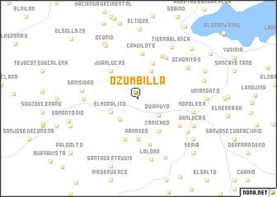 Ozumbilla (Mexico) Map – Nona, Ozumba, Mexico, Simple  Of Mexico, Texas And Mexico