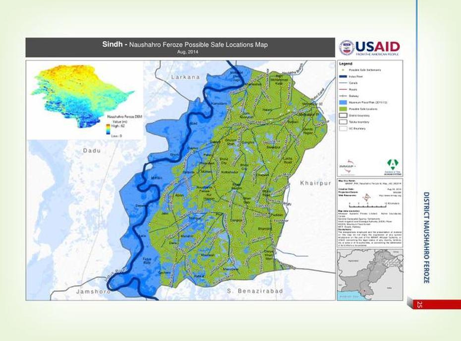 Pakistan: Sindh – Naushahro Feroze Possible Safe Locations Map, August …, Naushahro Firoz, Pakistan, Pakistan Area, Pakistan Capital