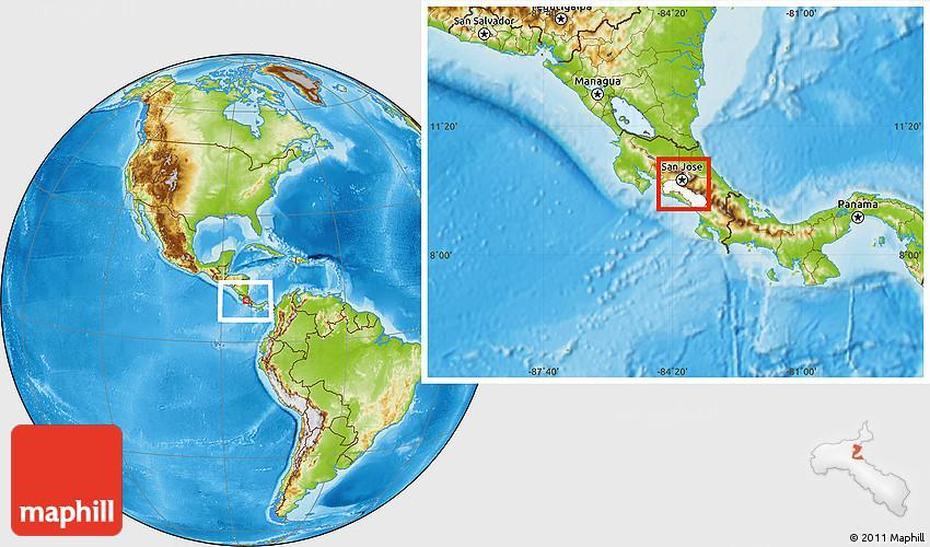 Physical Location Map Of Desamparados, Highlighted Parent Region …, Desamparados, Costa Rica, Escazu San Jose Costa Rica, Iglesias De Costa Rica