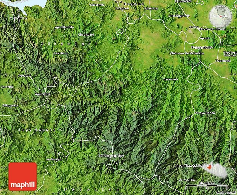 Satellite Map Of Coyuca De Catalan, Coyuca De Catalán, Mexico, Chilpancingo  Guerrero, Coyuca De Catalan Guerrero