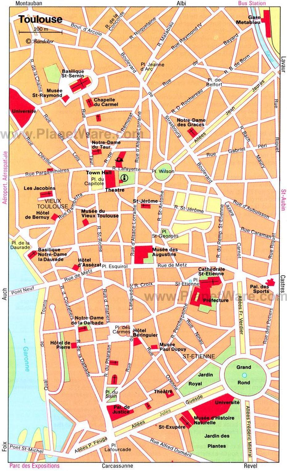 Toulouse Map, Toulouse, France, Nancy France, Tours France