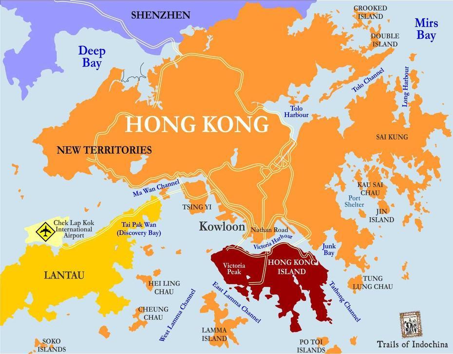 Trails Of Indochina | Hong Kong Map, Hong Kong Island, Hong Kong Travel, Hong Kong, Hong Kong, Hong Kong City Centre, Hong Kong Road