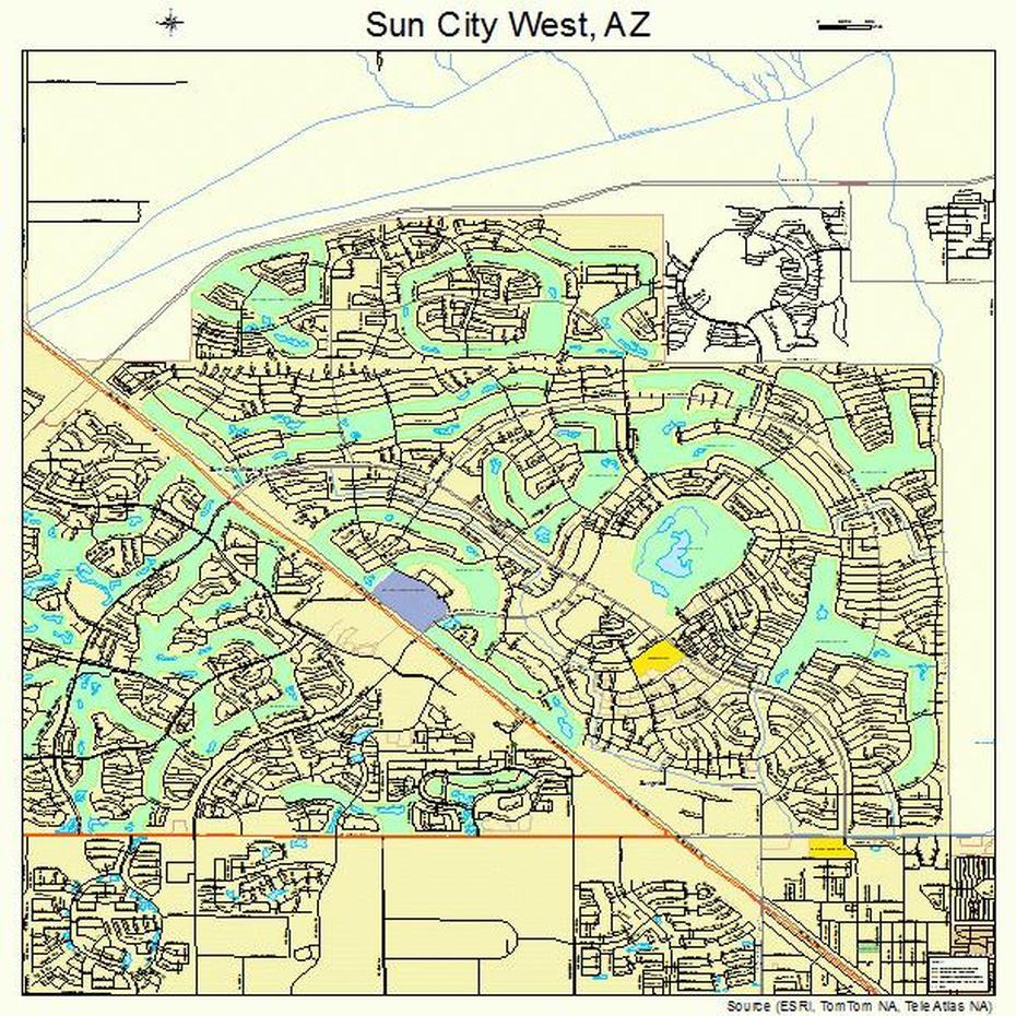 United States Showing States, Us Sunshine, Street , Sun City West, United States