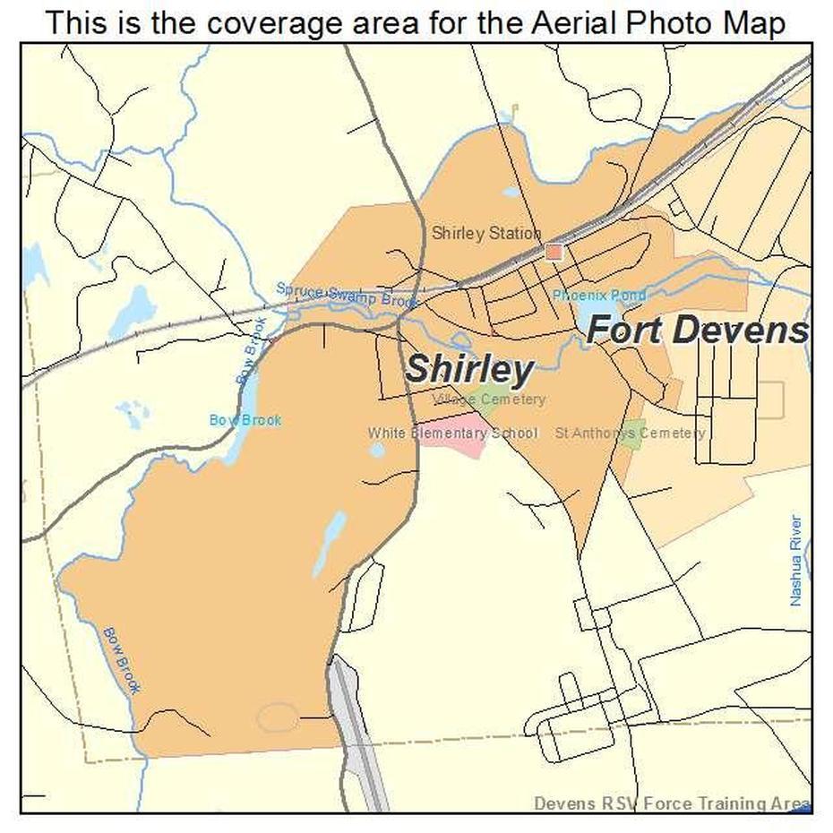 Aerial Photography Map Of Shirley, Ma Massachusetts, Shirley, United States, United States  Color, United States  With City