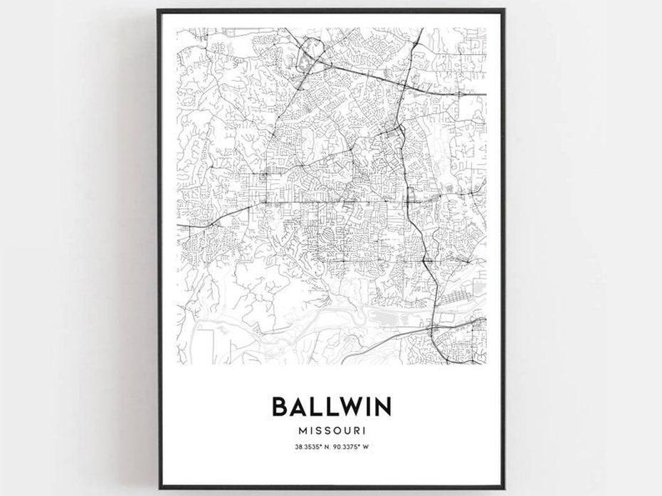 Ballwin Map Print Ballwin Map Poster Wall Art Mo City Map | Etsy, Ballwin, United States, Ballwin Missouri, Ballwin Golf Course