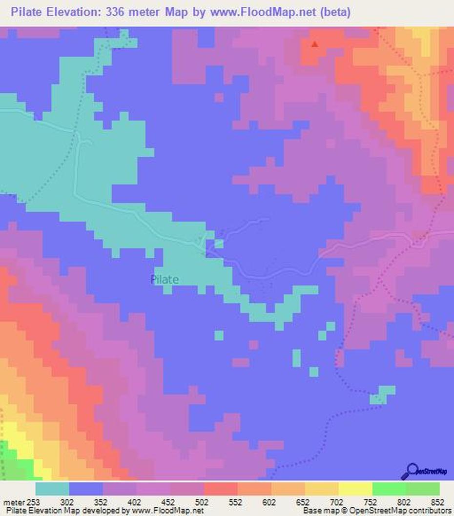 Elevation Of Pilate,Haiti Elevation Map, Topography, Contour, Pilate, Haiti, 18 Mai Haiti, 18 Mai En Haiti