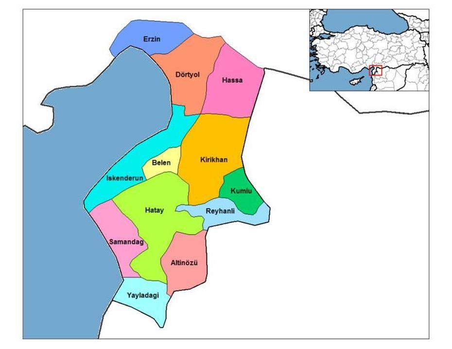 Hatay Map, Hatay, Turkey, Iskenderun Turkey, Republic Of Hatay