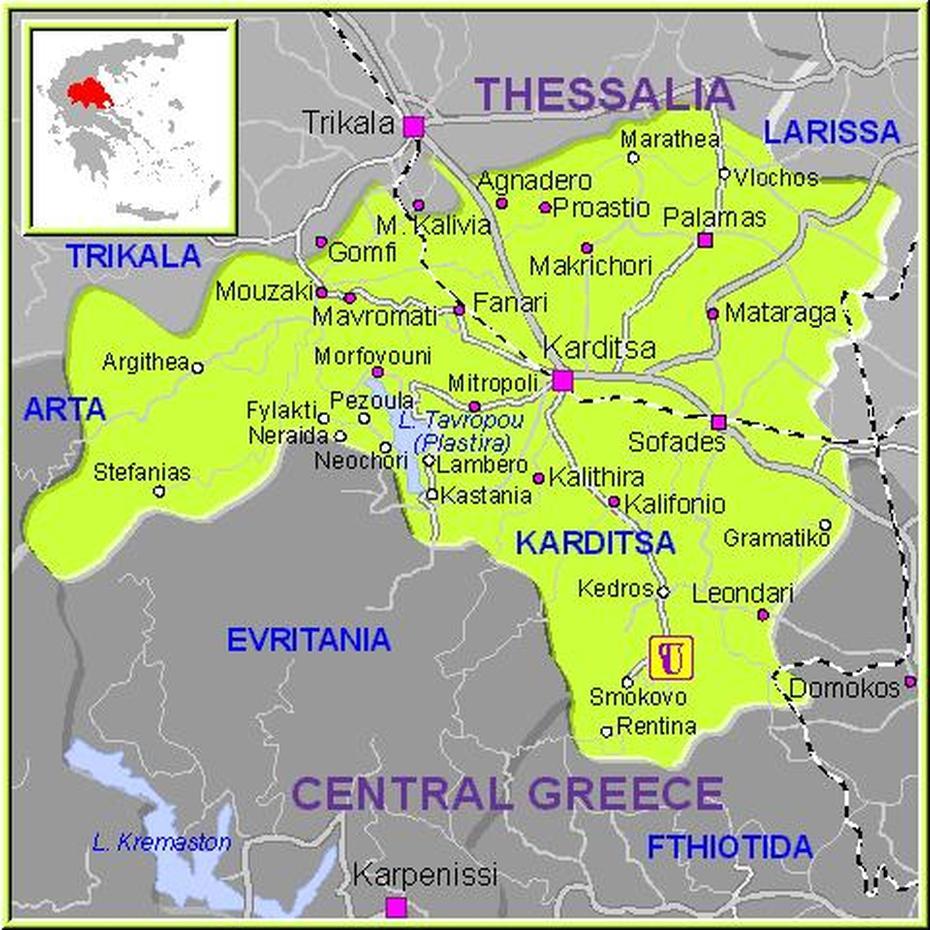 Karditsa Map Greece  Detailed Map Of Karditsa, Kardítsa, Greece, Greece Weather, Thessalia