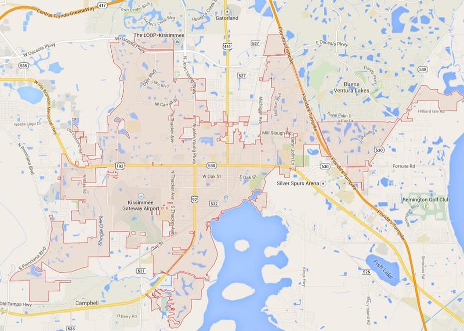 Kissimmee Florida Map, Kissimmee, United States, Lake Kissimmee, Kissimmee Lakefront Park