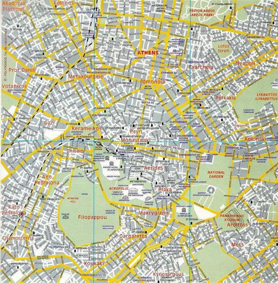 Large Athens Maps For Free Download And Print | High-Resolution And …, Athens, Greece, Street  Of Athens Greece, Athens Greece Airport