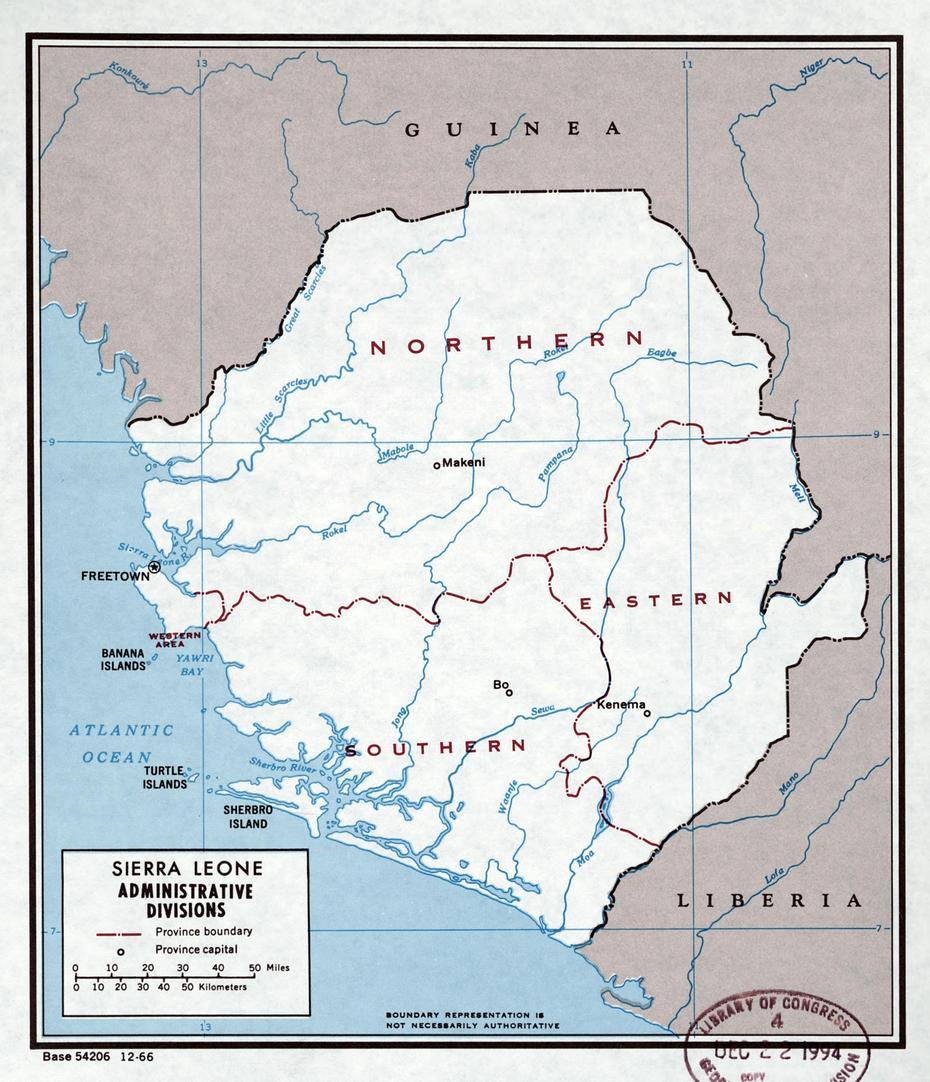 Large Detailed Administrative Divisions Map Of Sierra Leone – 1966 …, Benguema, Sierra Leone, Sierra Leone Beaches, War In Sierra Leone