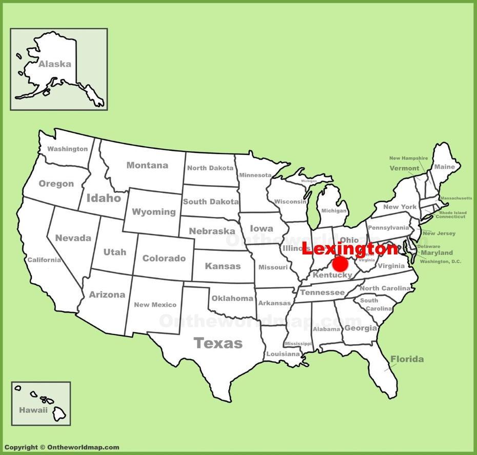 Lexington Location On The U.S. Map, Lexington, United States, United States  50 States, United States  Puzzle