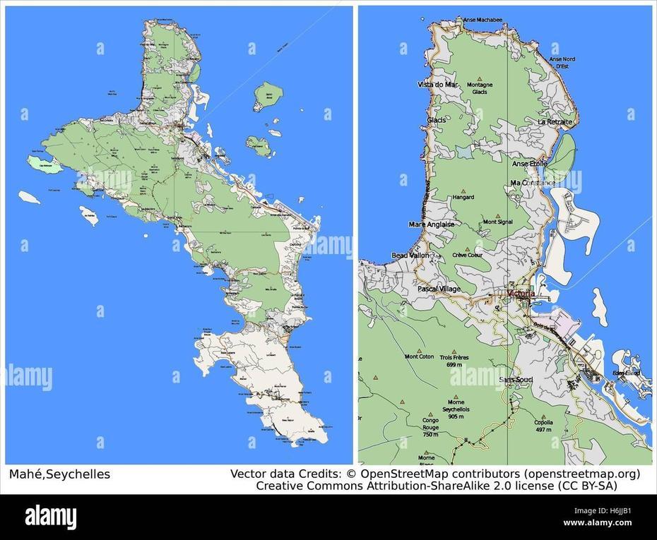 Mahe Capital Seychelles Stock Vector Images – Alamy, Victoria, Seychelles, Praslin, Seychelles World