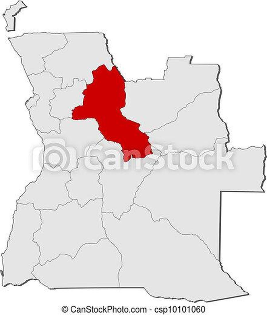 Map Of Angola, Malanje Highlighted. Political Map Of Angola With The …, Malanje, Angola, Njinga Of Angola, Angola Animals