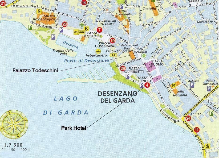 Map Of Desenzano, Desenzano Del Garda, Italy, Lago De Garda Italy, Riva Di Garda Italy