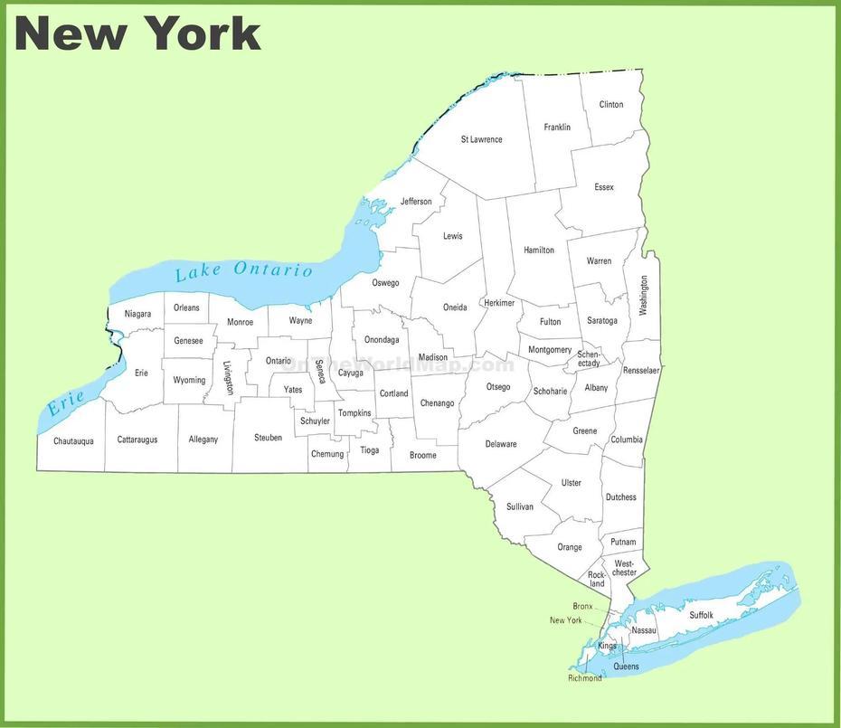 Map Of New York | State Map Of Usa | United States Maps, New York, United States, New York  Print, United States  Kentucky