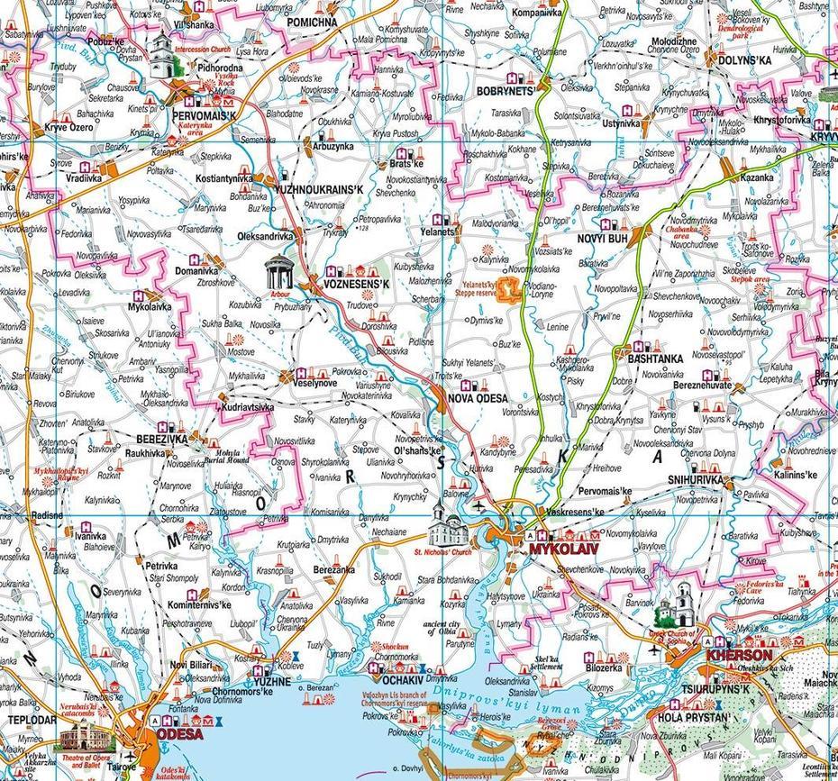 Mykolaiv Oblast. Oblast Farmsteads.Tourism Map, Mykolaiv, Ukraine, Mykolayiv, Mykolaiv Region