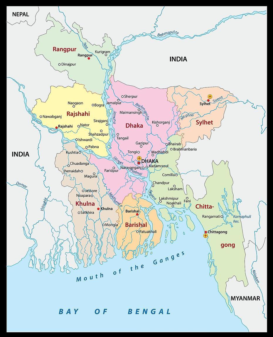 Pakistan Bangladesh, Of Bangladesh And India, World Atlas, Mathba, Bangladesh