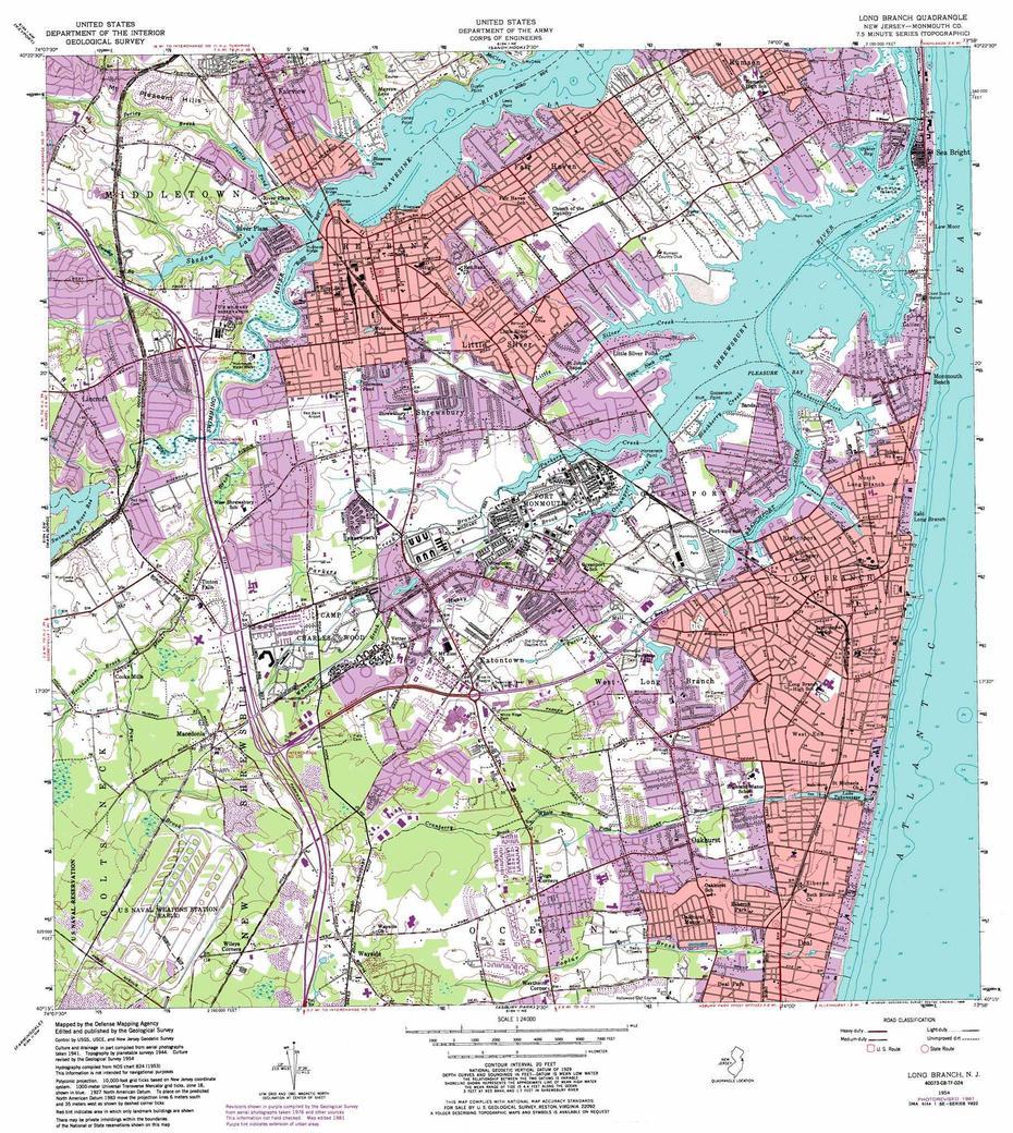 Avenue Long Branch Nj, New Jersey Shore Long Branch, Usgs, Long Branch, United States