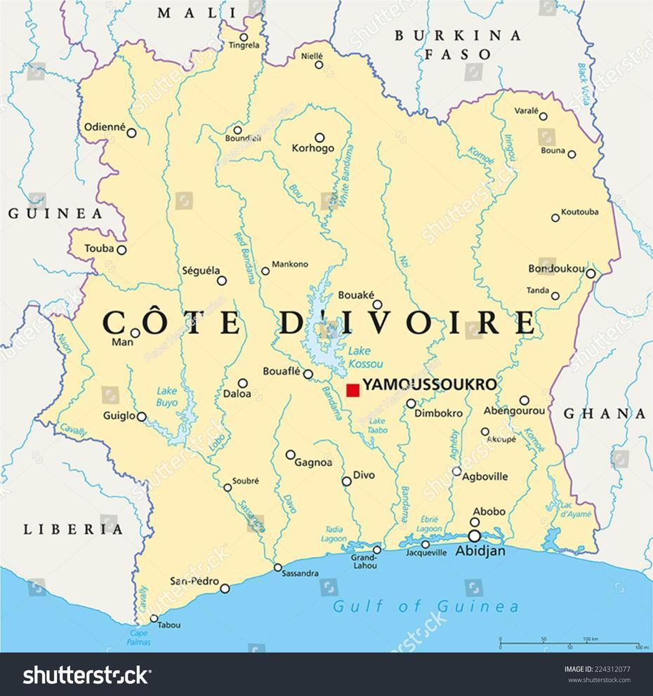 B”Cote Divoire Political Map With Capital – Royalty Free Stock Vector …”, Toumodi, Côte D’Ivoire, Armoirie Côte D’Ivoire, Where Is Cote D’Ivoire