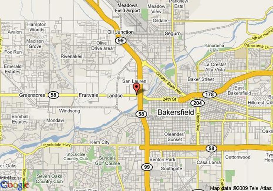 Bakersfield California Map, Bakersfield, United States, Bakersfield Street, Bakersfield Ca On