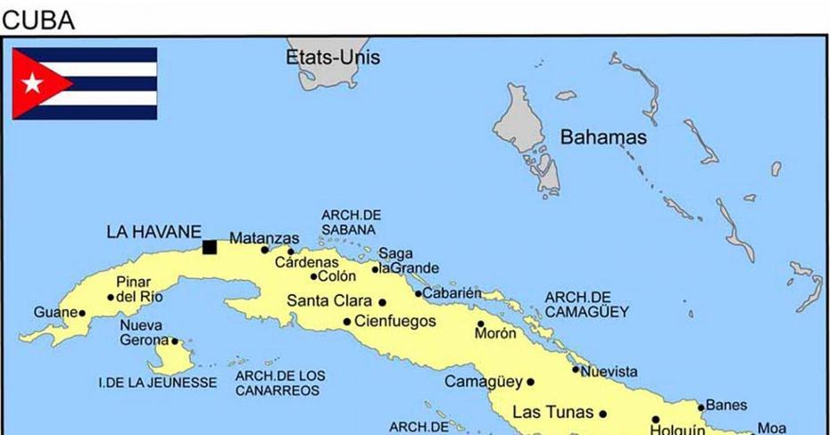 Carte Cuba & Plan, San Antonio Del Sur, Cuba, San Antonio Del Sur, Cuba