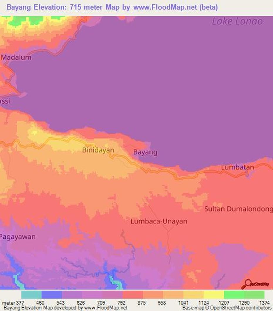 Elevation Of Bayang,Philippines Elevation Map, Topography, Contour, Bayang, Philippines, Ikan  Bakar, Ba Yang  Hair