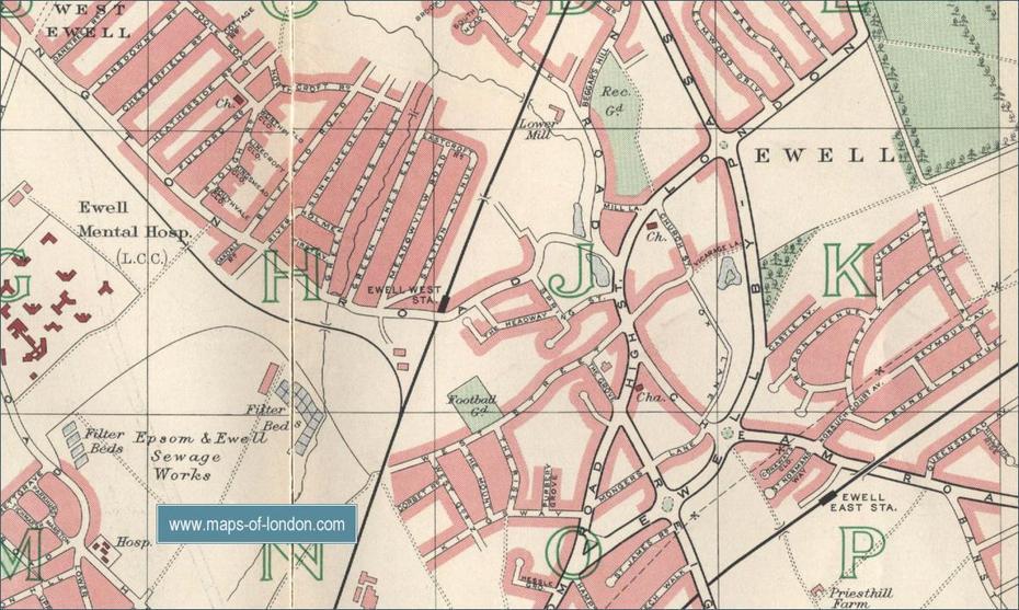 Map Of Epsom, London, Epsom, United Kingdom, United Kingdom Country, Road  Of United Kingdom