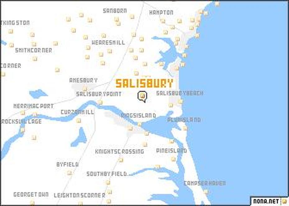 Salisbury (United States – Usa) Map – Nona, Salisbury, United States, United States  Colored, United States  With Capitals Only