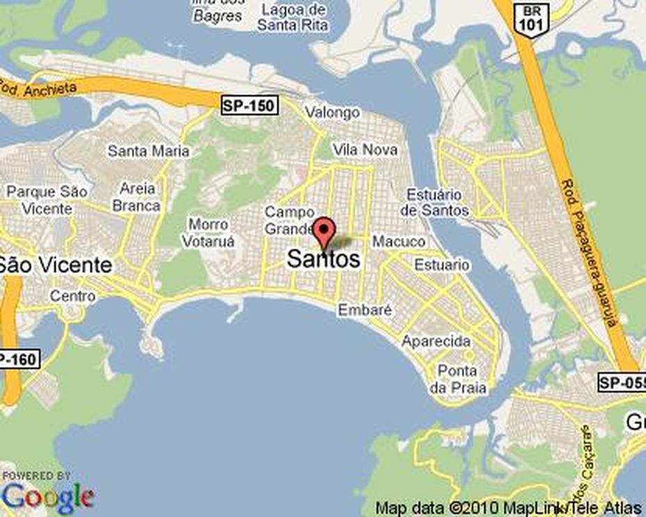 Santos Brazil Map, Santos, Brazil, Santos Port, Santo Andre Brazil