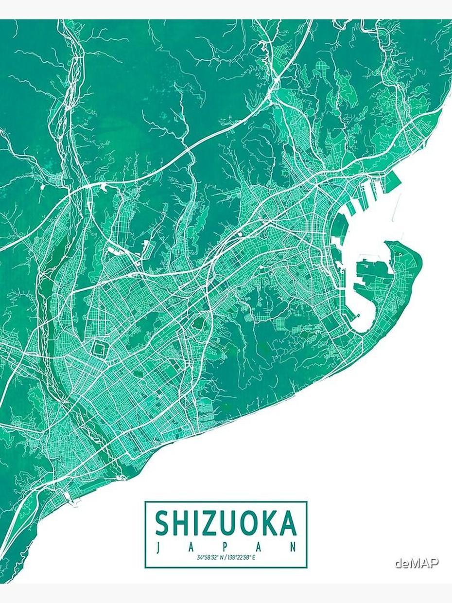 Shizuoka City Map Of Japan – Watercolor Poster By Demap In 2022 | Japan …, Shizuoka, Japan, Yamagata, Chiba Japan