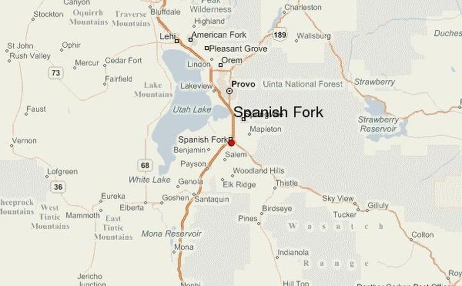 Spanish America, United States  With Capitals, Guide, Spanish Fork, United States