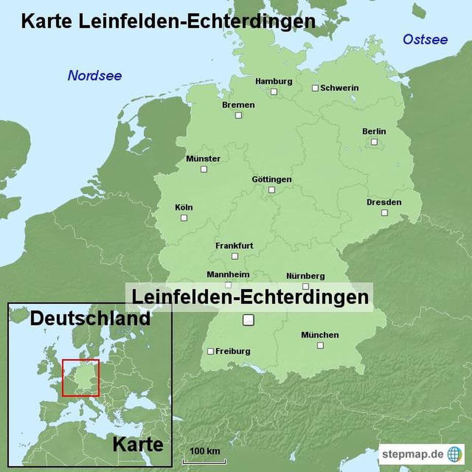 Stepmap – Karte Leinfelden-Echterdingen – Landkarte Fur Deutschland, Leinfelden-Echterdingen, Germany, Heidelberg  Castle, Leinfelden-Echterdingen Stetten