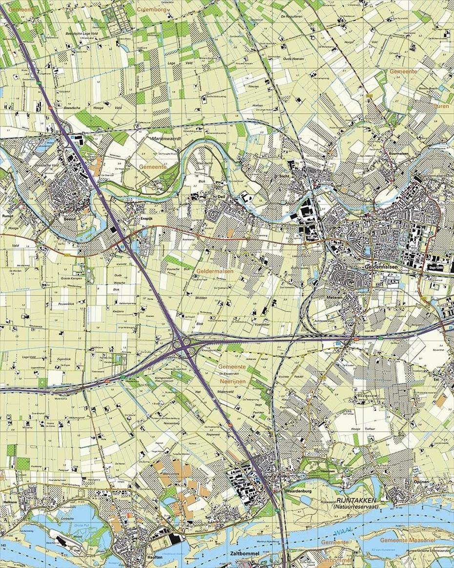 Topografische Kaart 39C Geldermalsen Digitaal – Vector-Map De Online …, Geldermalsen, Netherlands, Raamsdonksveer, Tilburg Netherlands